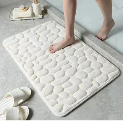 3D Cobblestone Embossed Non Slip Memory Foam Mat (Multi Styles/Colors)