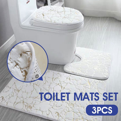 Bathroom Mat Sets Anti Slip Rug 3pc (Multi Styles/Colors)