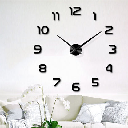 Big Fashion 3D Mirror Wall Sticker Clock DIY (Multi Colors)