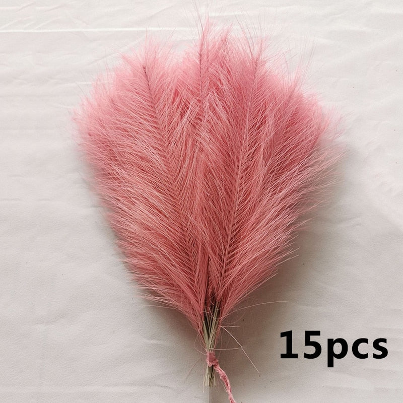 15pcs Artificial Pampas Grass Flower Bouquet (Multi Colors)