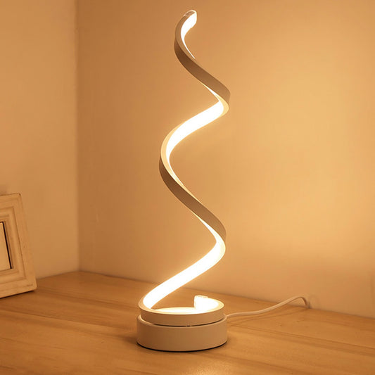 Creative LED Spiral Table Lamp Modern Curved (Multi Colors)