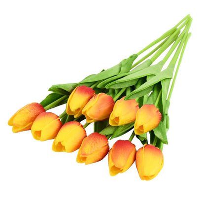 10PCS Tulip Artificial Flower Real Touch Artificial Bouquet PE Fake Flower