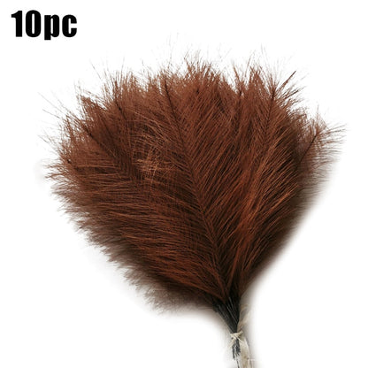 10Pcs Artificial Pampas Grass Bouquet Plant Reed (Multi Colors)