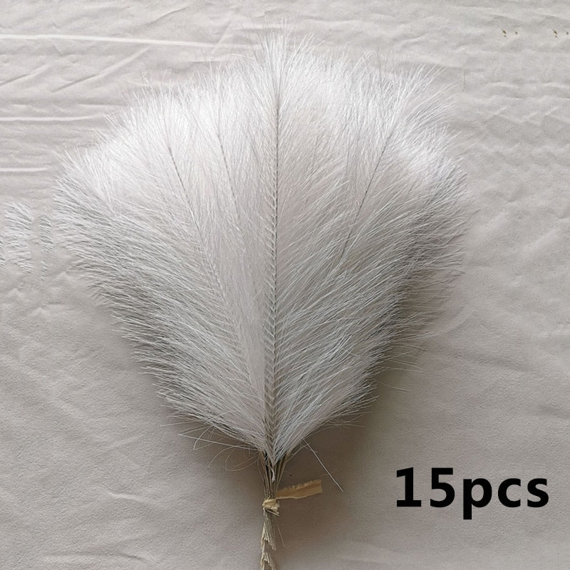 15pcs Artificial Pampas Grass Flower Bouquet (Multi Colors)