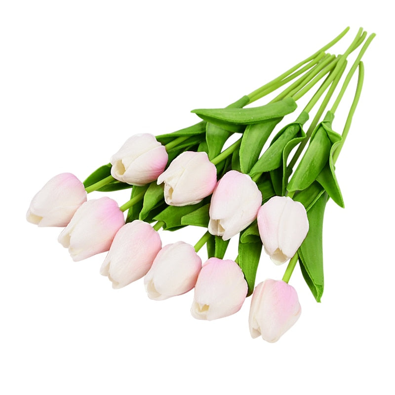 10PCS Tulip Artificial Flower Real Touch Artificial Bouquet PE Fake Flower