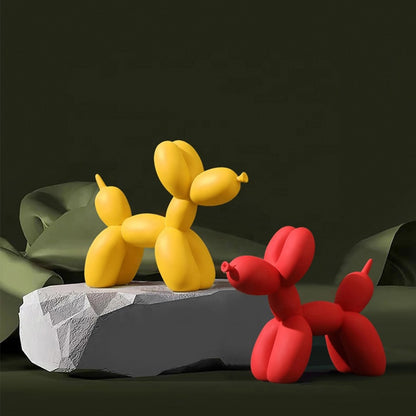 Nordic Creative Cute Resin Balloon Dog Statue (Multi Color)