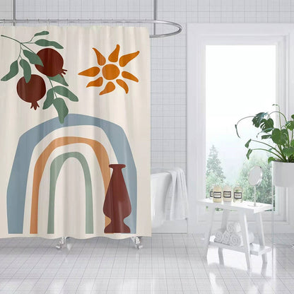 Nordic Simplicity Shower Curtains Abstract Waterproof