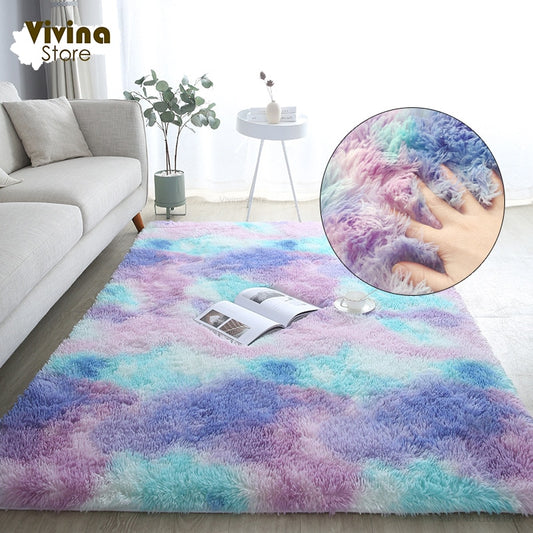 Rainbow Fluffy Carpet (Multi Color Options)