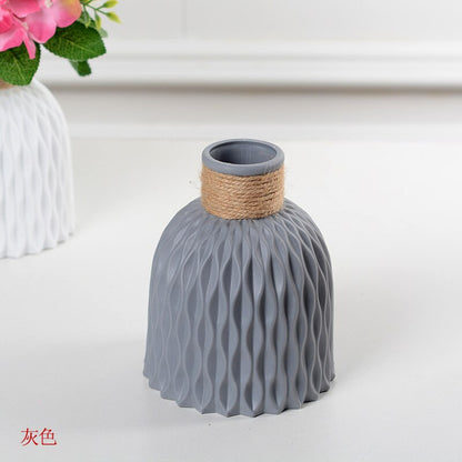 Nordic Unbreakable Plastic Anti-Ceramic Imitation Rattan European Flower Vase (Multi Styles/Colors)