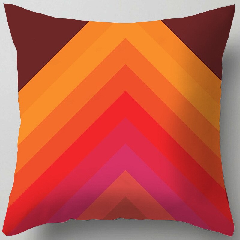 Luxury Plush Cushions Case Orange Yellow Brown Nordic Geometry (Multi Styles)