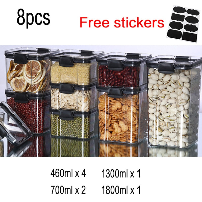 Food Storage Kitchen Container Plastic Box Jars for Bulk