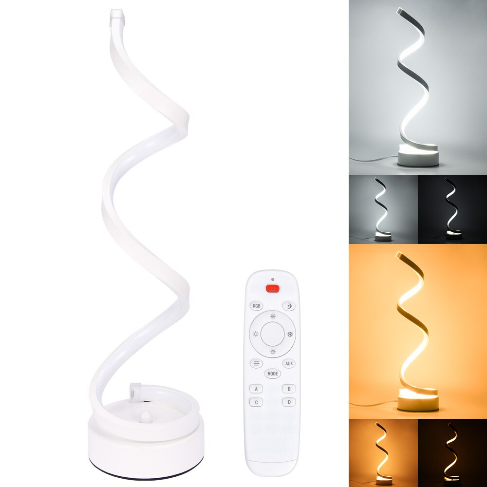 Creative LED Spiral Table Lamp Modern Curved (Multi Colors)