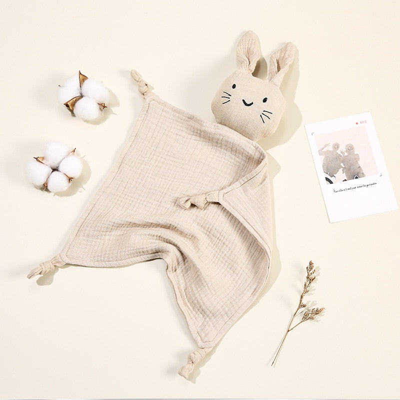 Soft Newborn Sleeping Dolls Cute Cat Towel Bibs Saliva Towel