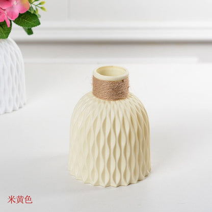 Nordic Unbreakable Plastic Anti-Ceramic Imitation Rattan European Flower Vase (Multi Styles/Colors)