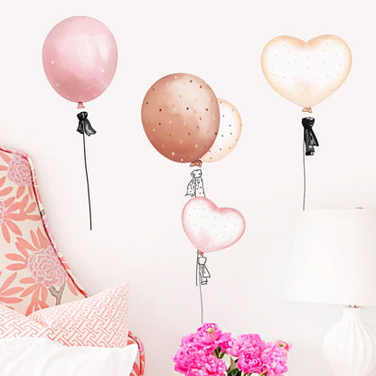 Fairy Girl Wall Stickers Decor DIY Balloons Butterflies Wall Decals