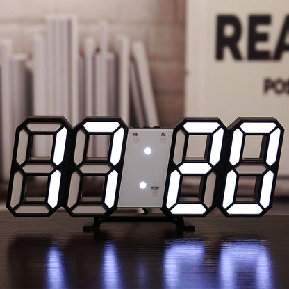 Smart 3D Digital Alarm Clock Wall (Multi Colors)