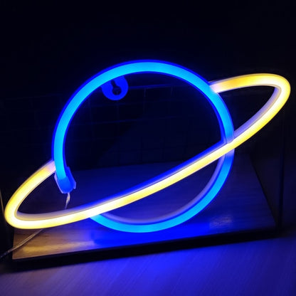 Planet LED Neon Light Sign Night Lamp Wall Art USB or Battery Powered