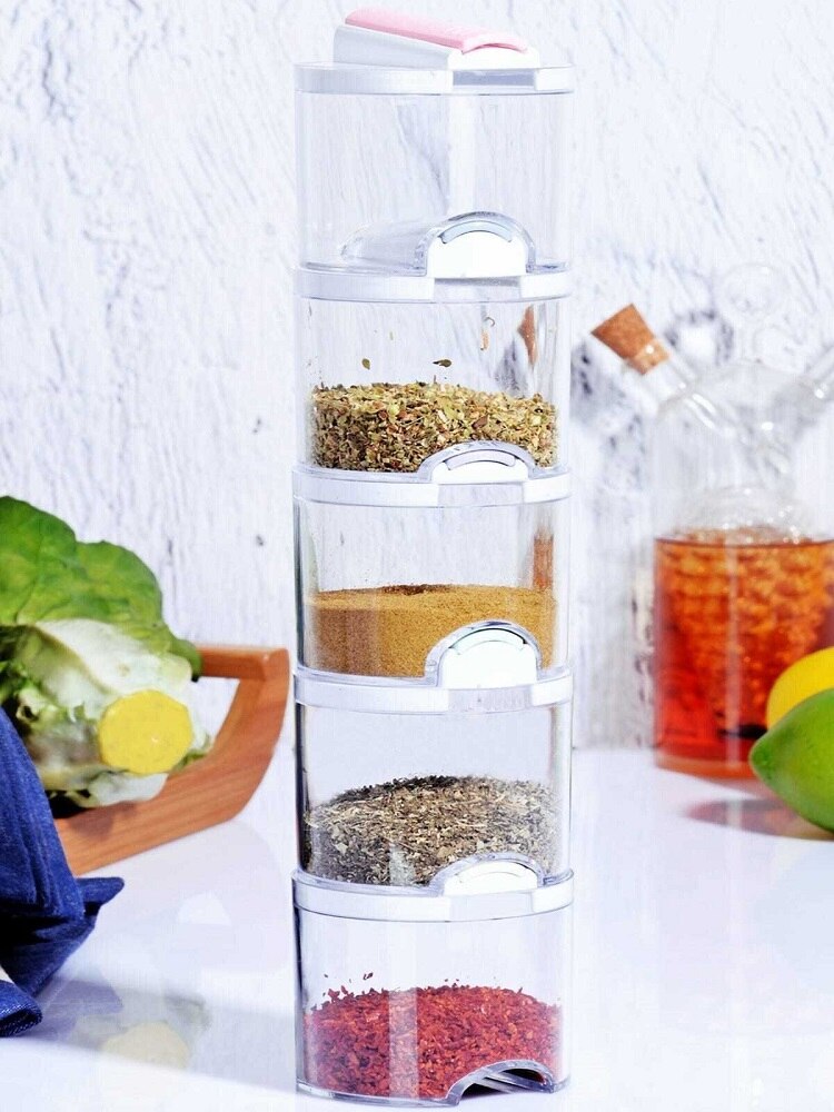 5 Pcs/Set Spice Jar Kitchen Gadget Sets