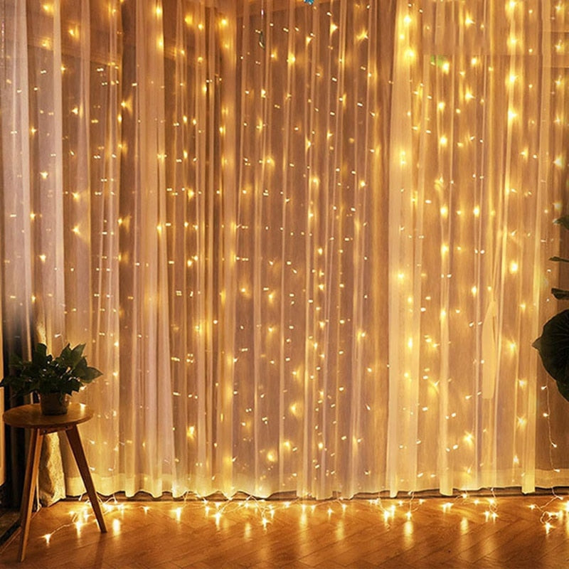 USB Festoon String Light Fairy Garland Curtain Light Lamp