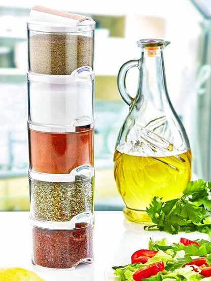 5 Pcs/Set Spice Jar Kitchen Gadget Sets